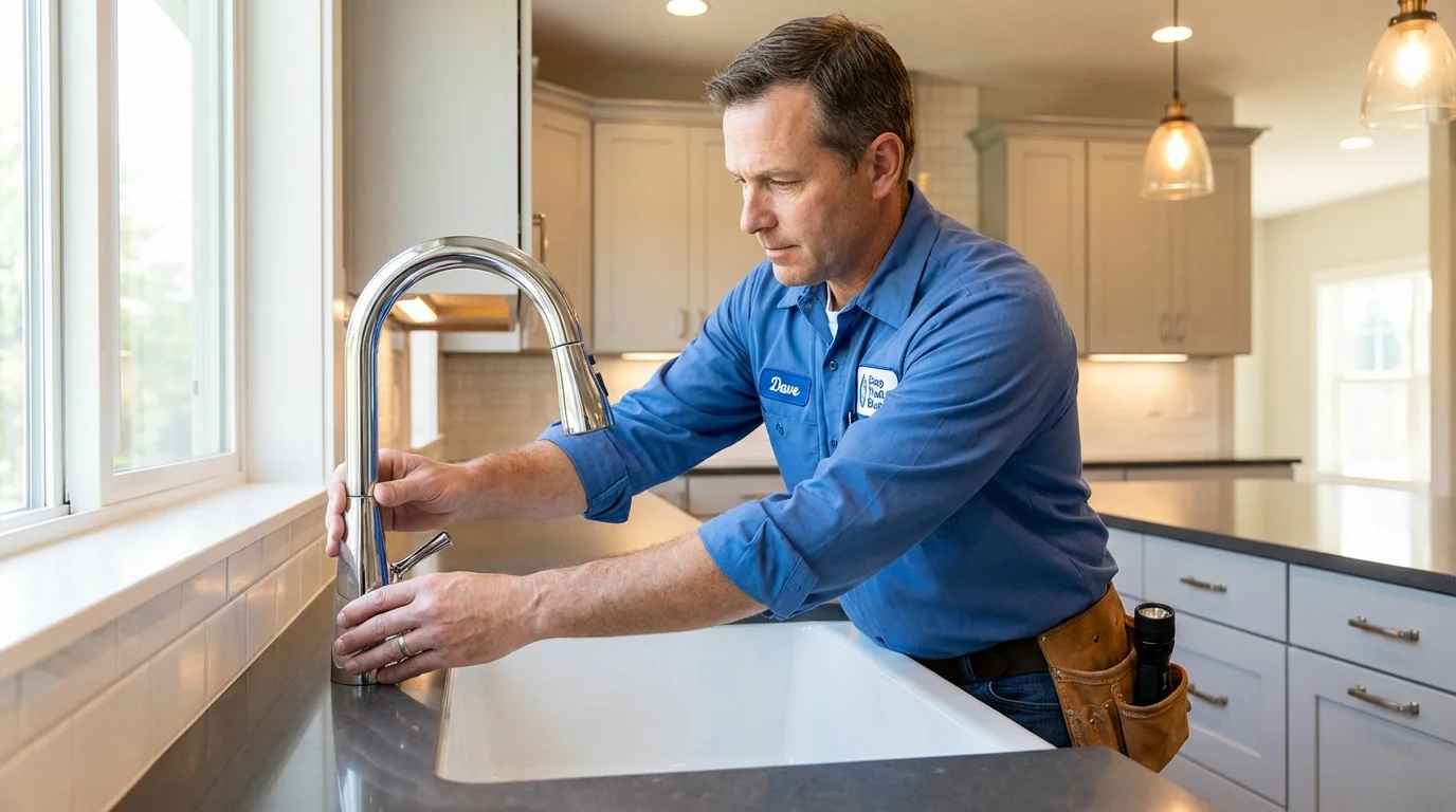 Kitchen faucet installation by Johns Plumbing LLC in Martinsburg